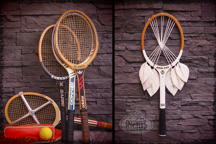 Raquettes de tennis vintage en bois