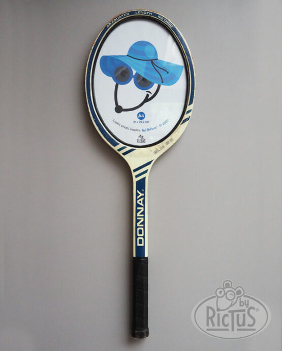 Raquette de tennis Donnay GLM 68 transformée en cadre photo
