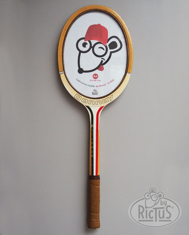 Cadre photo Raquette de tennis vintage Donnay Returner