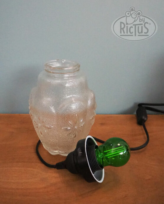 Lampe Globe en verre moulé – Image 3