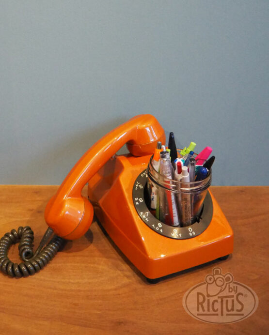 Pot à crayons téléphone vintage