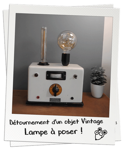 Détournement d'un objet Vintage en lampe à poser