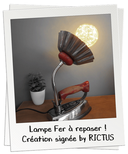 Lampe fer à repasser, une création signée by RICTUS.